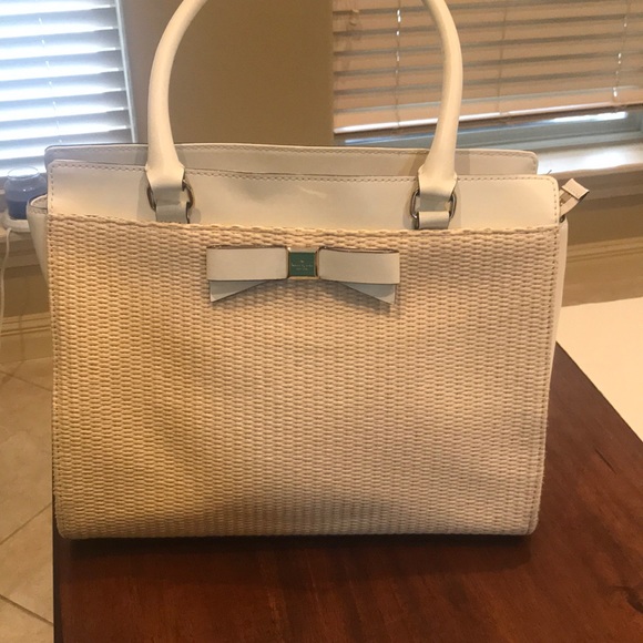 kate spade Handbags - Purse white with beige Kate spade